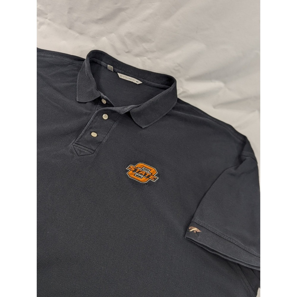 Cutter & Buck OU Oklahoma State Cowboys Heavy Knit Winter Polo Black Big 5xb